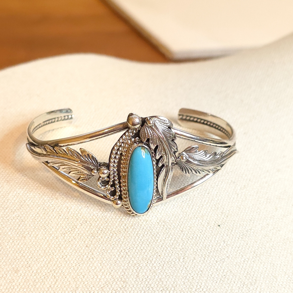 Native American Daniel Martinez Sterling Turqouise Cuff